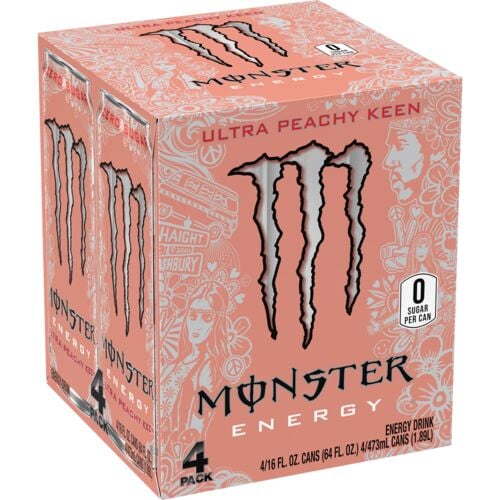 Ultra Peachy Keen Sugar Free Energy Drink - 4-Pack/16 oz
