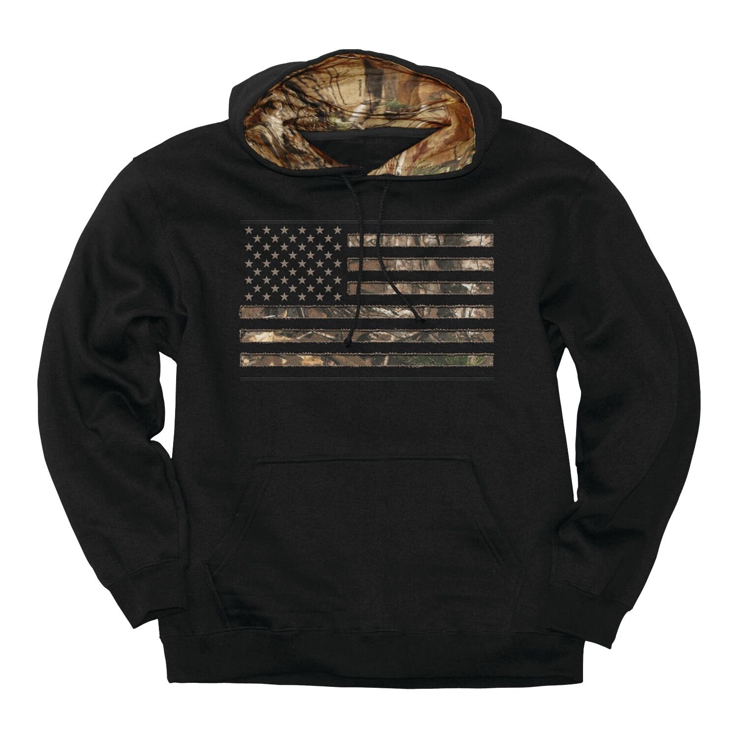 Men's Camo Flag Cut-Out Hoodie