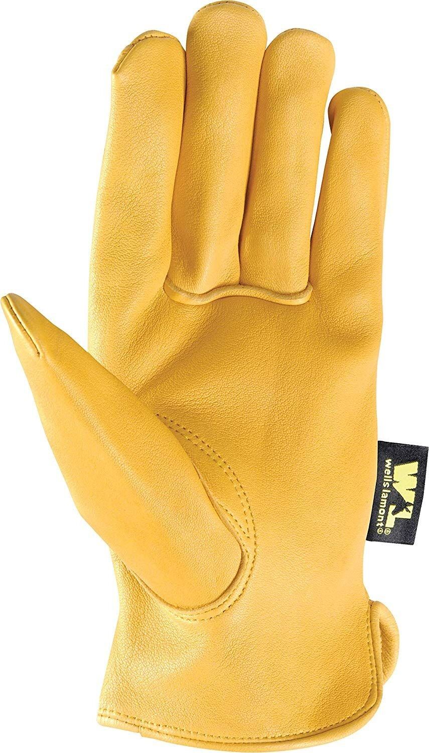 Wells Lamont Saddleton Unlined Leather Gloves in Gold - L