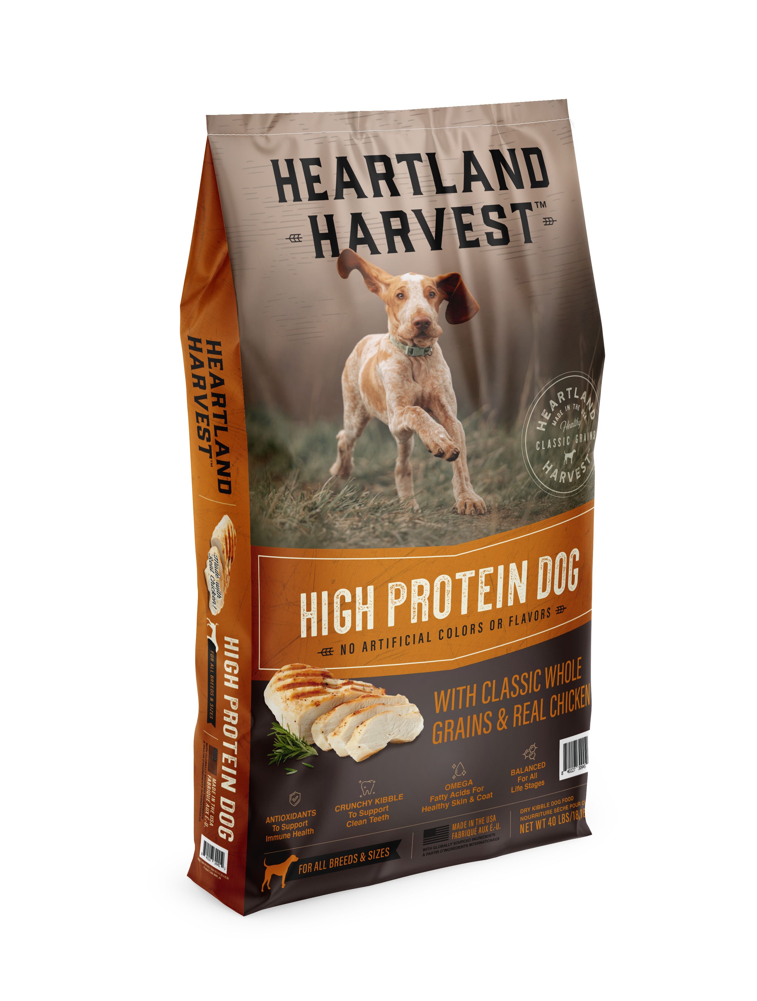 High Protein with Classic Whole Grains Real Chicken Dry Dog Food
