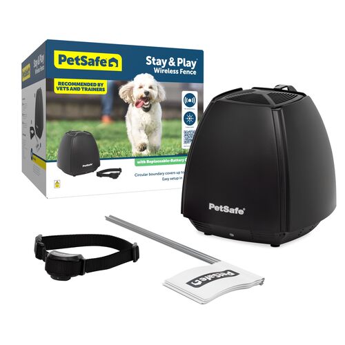 Stay & Play Wireless Fence with Replaceable Battery Collar