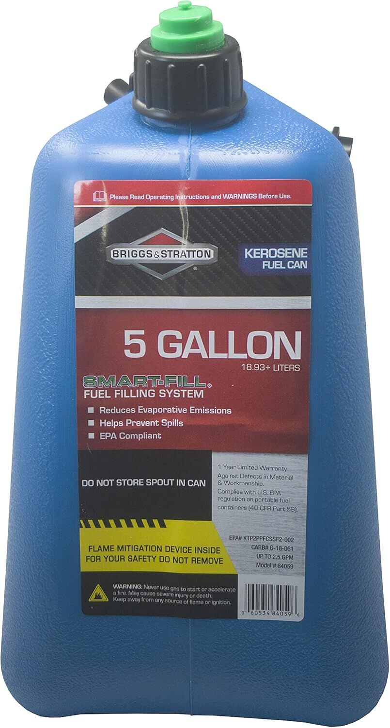 Briggs & Stratton Smart-Fill Kerosene Fuel Can - 5+ Gallon
