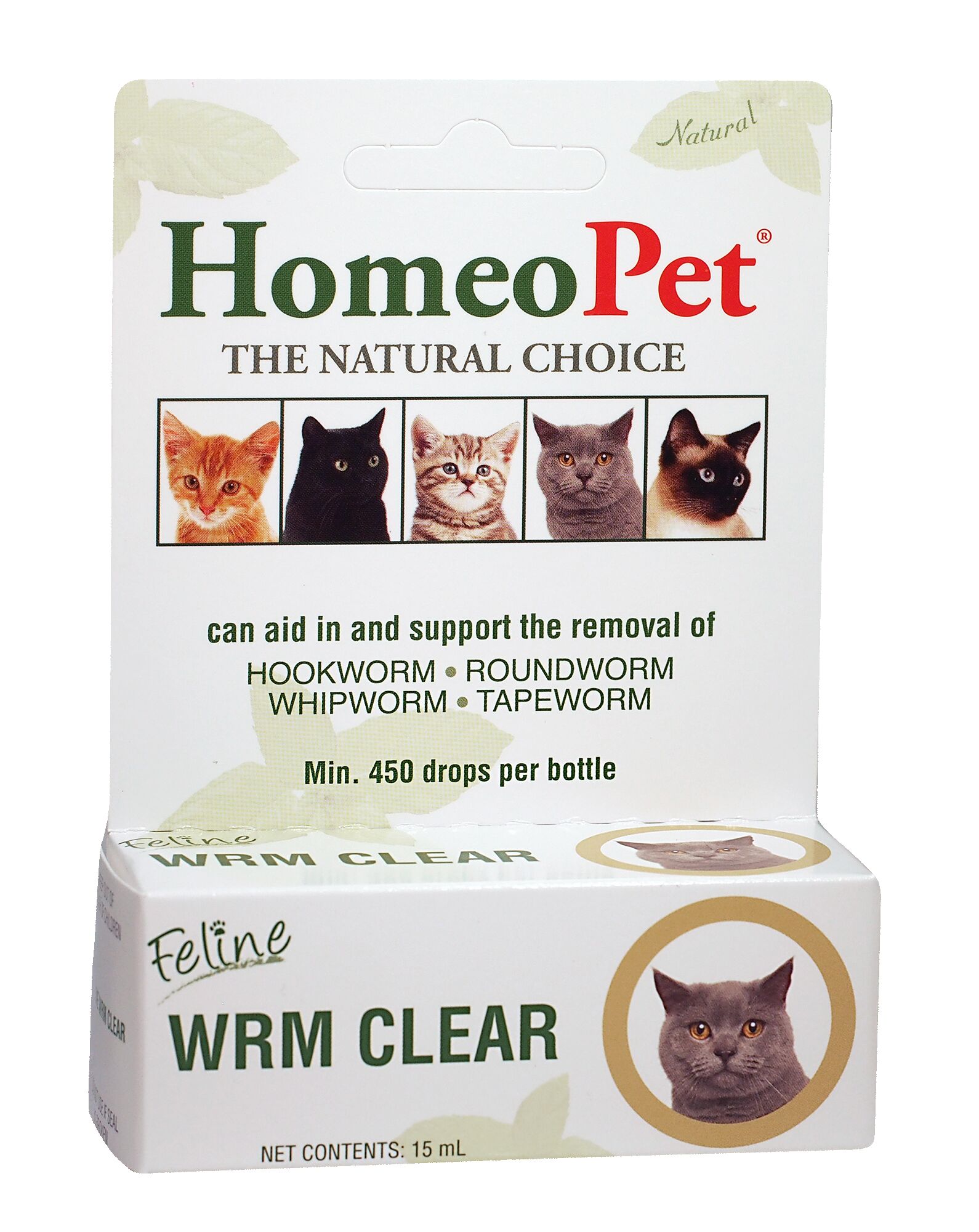 HomeoPet Feline WRM Clear Worming Drops 15 ML