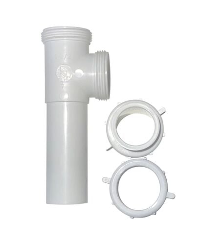 Plastic End Outlet Tee and Tailpiece with Slip-Joint - 1-1/2"