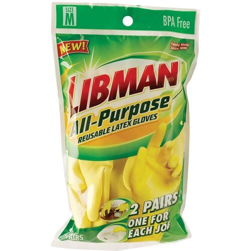 All Purpose Latex Gloves - 2 Pack