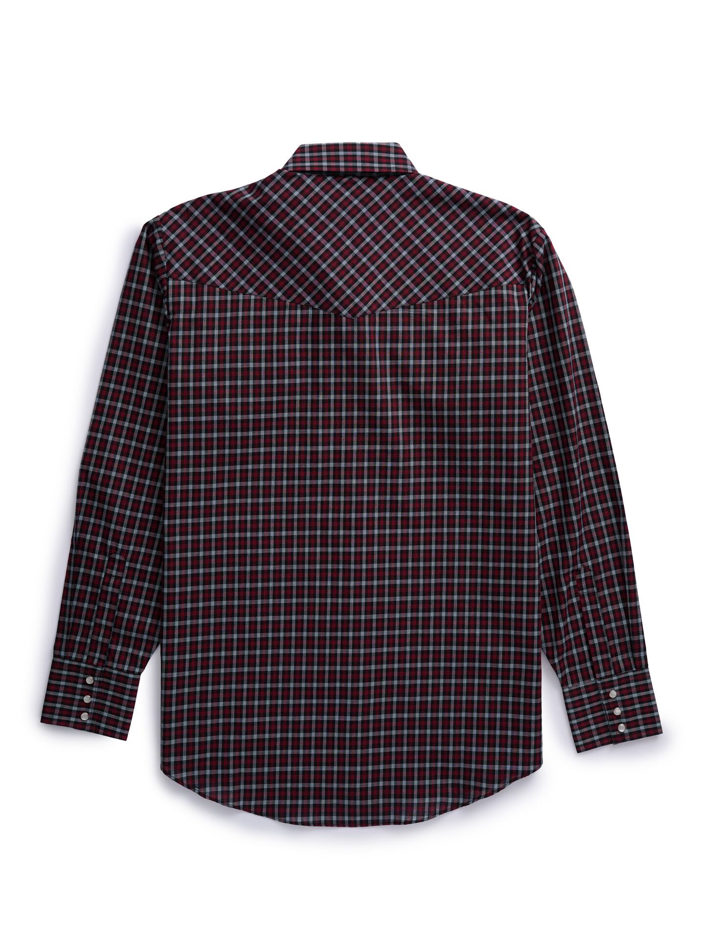 Men's Long Sleeve Classic Check Western Snap Shirt
