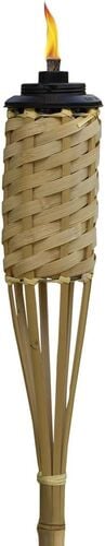 57" Weather-Resistant Coated Natural Bamboo Torch