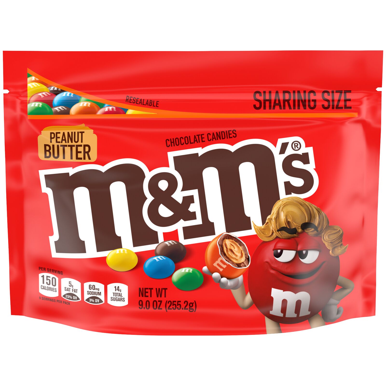 M&Ms Peanut Butter Milk Chocolate Candy Sharing Size - 9 oz