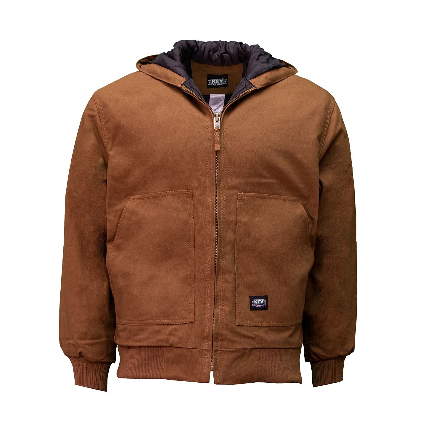 Men's Insulated Duck Zip Front Hooded Jacket