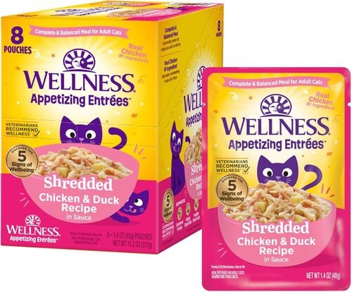 Appetizing Entrees Chicken & Duck Natural Grain-Free Shredded Wet Cat Food - 1.4 oz