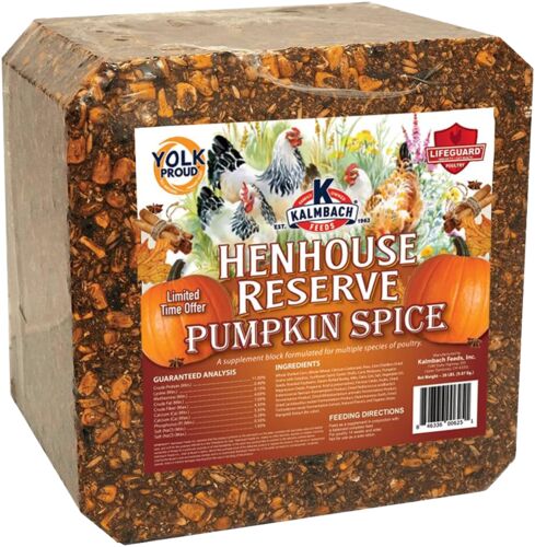 Henhouse Reserve Pumpkin Spice Flavored Treat Block for Chickens - 20 Lb