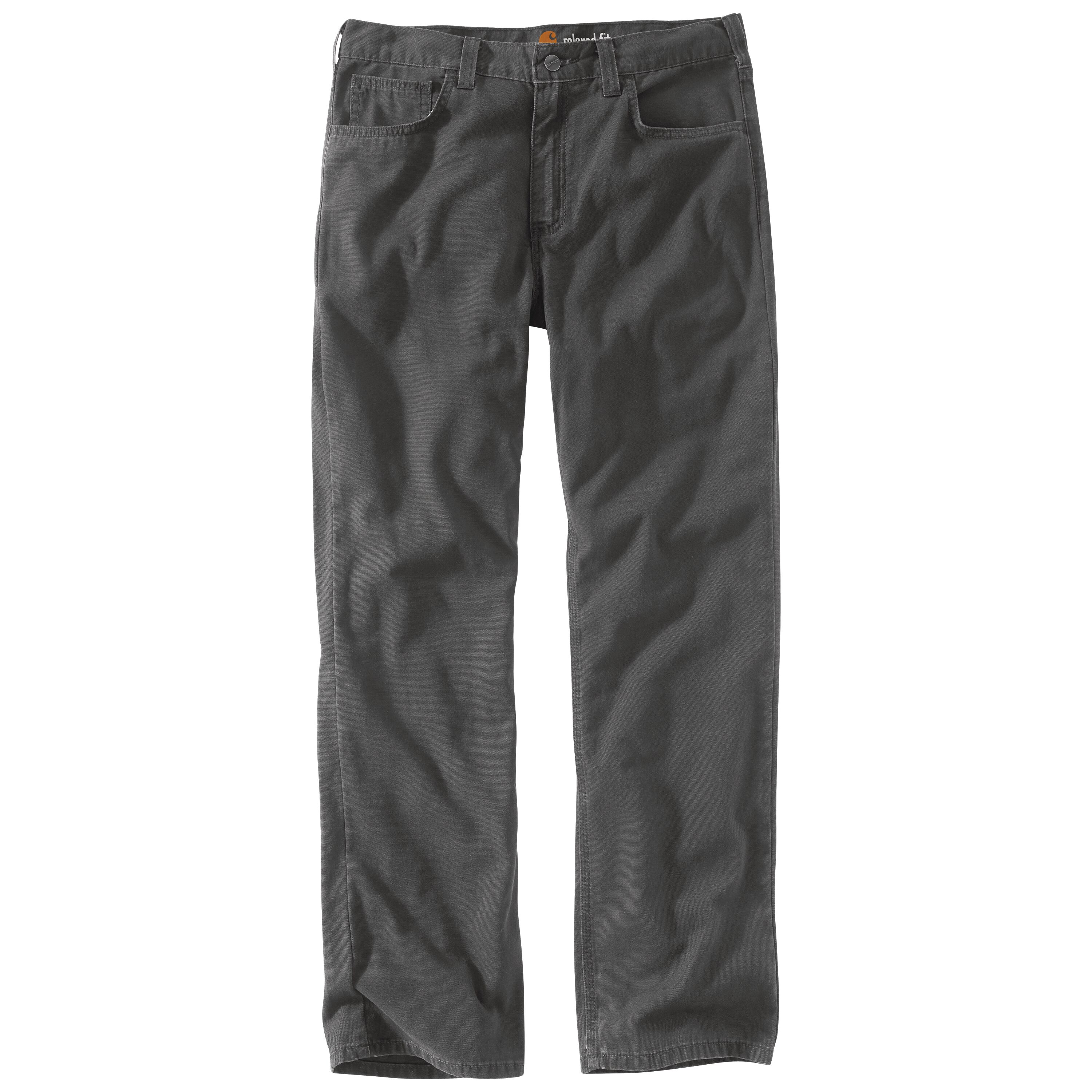 Men's Rugged Flex Relaxed Fit Canvas 5-Pocket Work Pant in Gravel