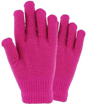 Girls' Acrylic Gripper Strech Glove - Assorted