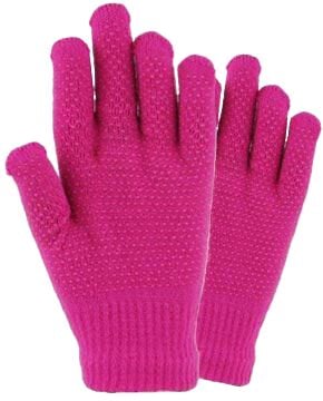 Girls' Acrylic Gripper Strech Glove - Assorted