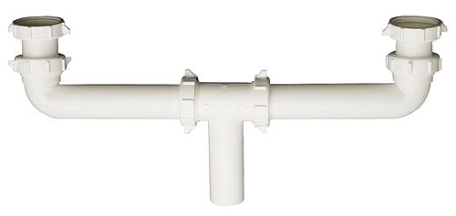 Center Waste Outlet with Baffle Tee 1.5" x 16"