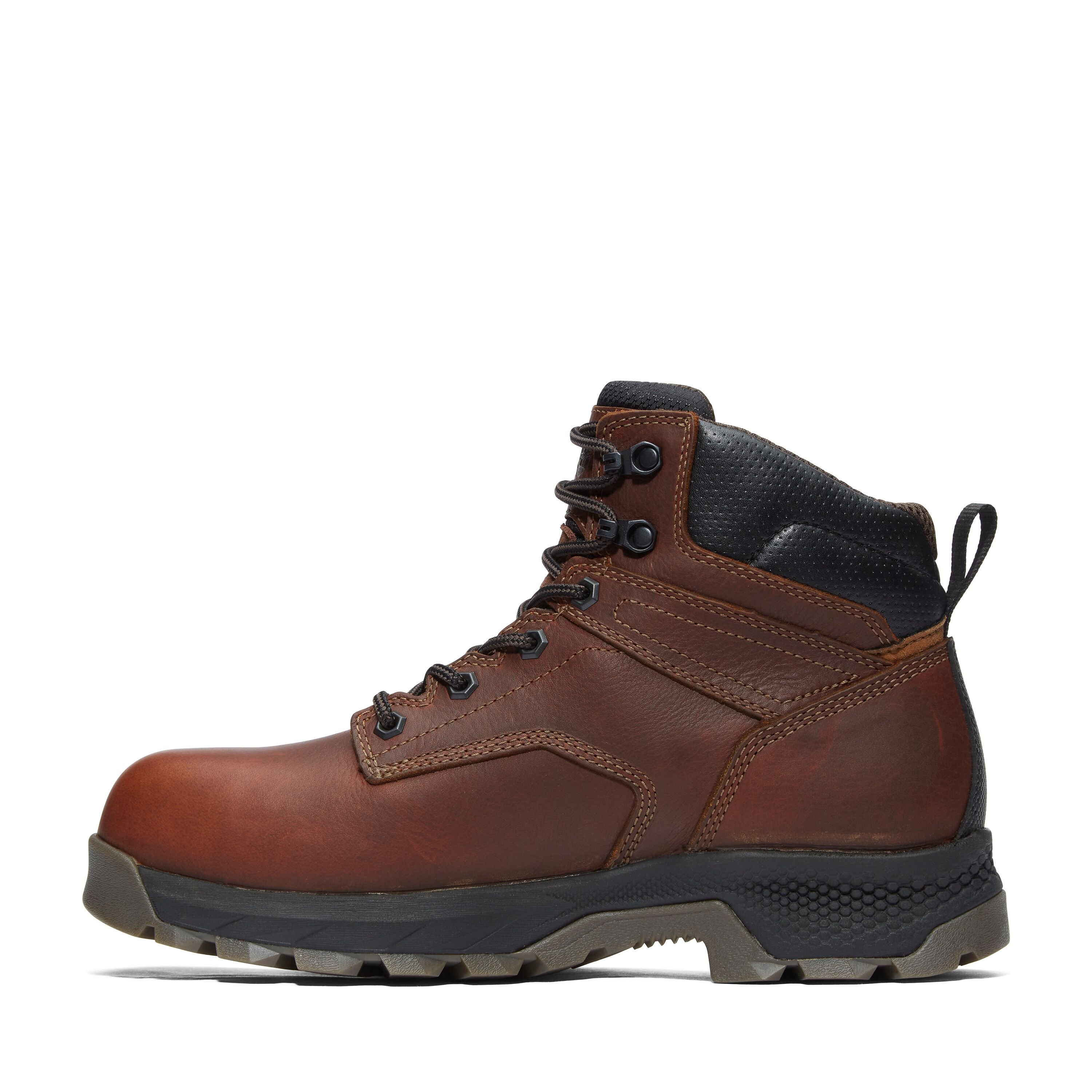 Men's 6" TiTAN EV Composite Toe Waterproof Work Boot in Teak Brown