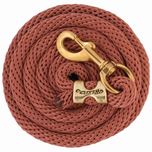 Poly Lead Rope with a Solid Brass 225 Snap in Cinnamon