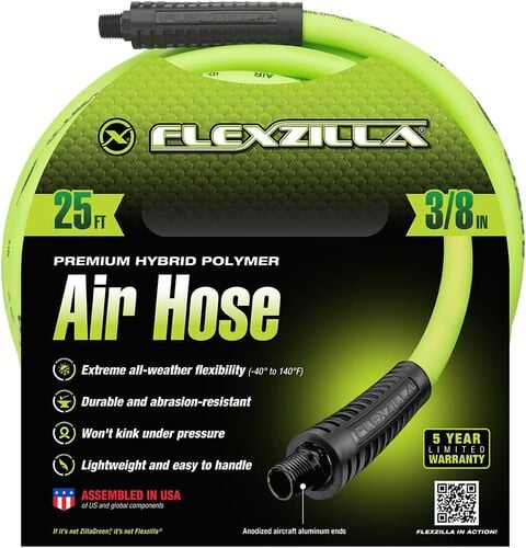 Air Hose 3/8" x 25' in ZillaGreen with 1/4" MNPT Ends