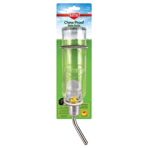 Chew-Proof Water Bottle for Pet Rabbits - 12 oz