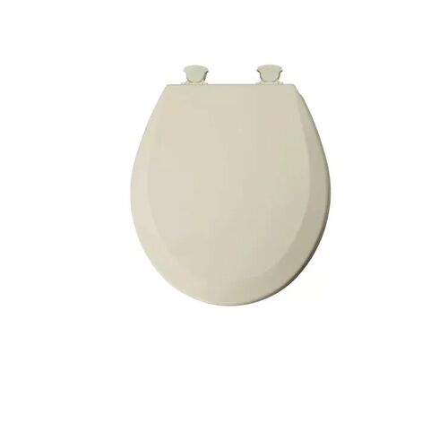 Molded Wood Round Toilet Seat in Bone