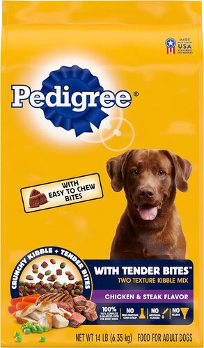 With Tender Bites Chicken & Steak Flavor Dog Food - 14 lb
