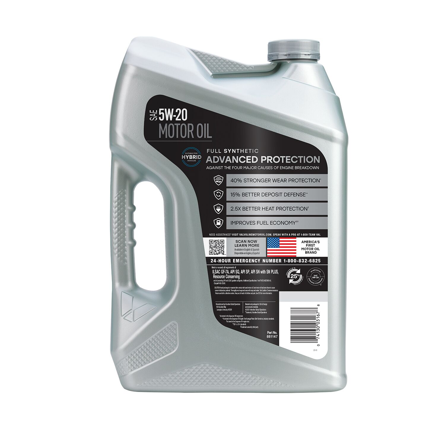 Valvoline 5W-20 Advanced Protection Full Synthetic Motor Oil