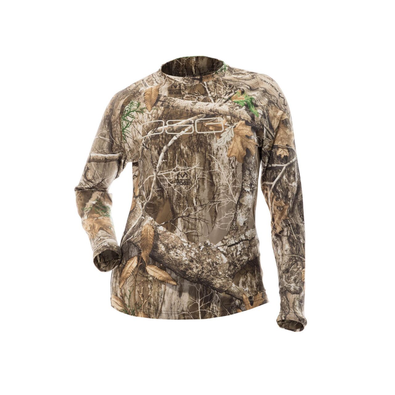 Women's Long Sleeve Camo Tech Shirt - UPF 50+ in Realtree Edge