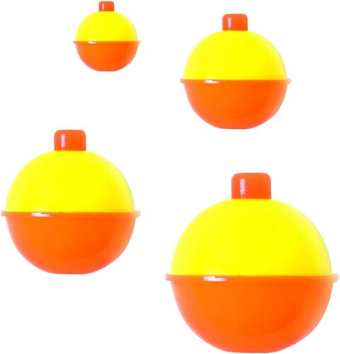 D Float Eagle Claw Snap-On Round Floats in Orange/Yellow in Assorted Sizes - 12 ...
