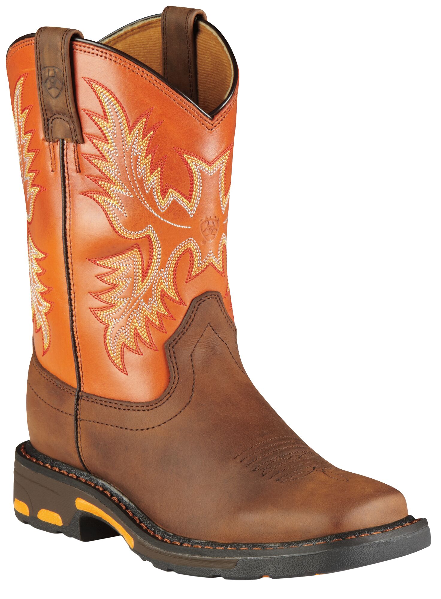 Boys' WorkHog Pull-On Square Toe Cowboy Boot