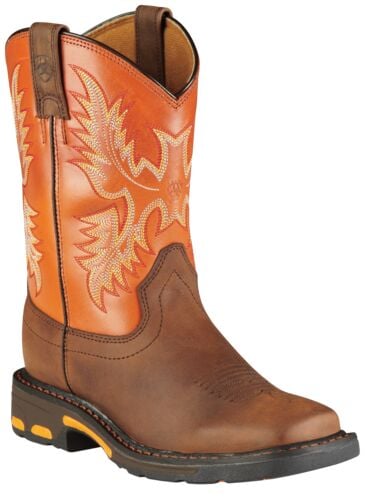 Little Boys' WorkHog Pull-On Square Toe Cowboy Boot