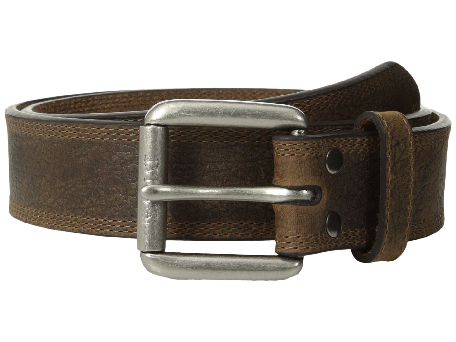 Men's Triple Stitched Leather Work Belt