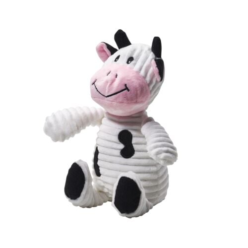 Corduroy Cow Squeaky Dog Toy