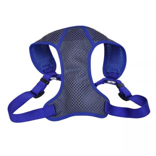 Comfort Soft Sport Wrap Adjustable Dog Harness in Grey& Blue - Medium 3/4" x 22"-28"