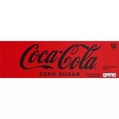 Zero Sugar Sugar-Free Soda - 12-Pack of 12 oz Cans