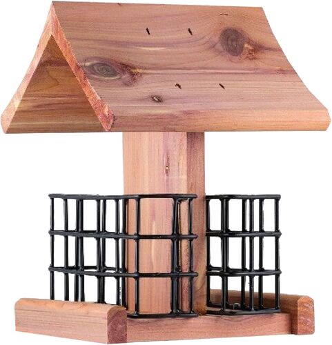 Cedar Double Suet Bird Feeder