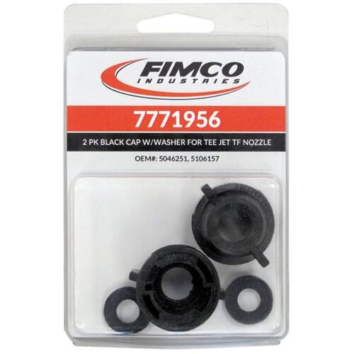 2 Count Black Cap with Washer for Tee Jet TF Nozzle
