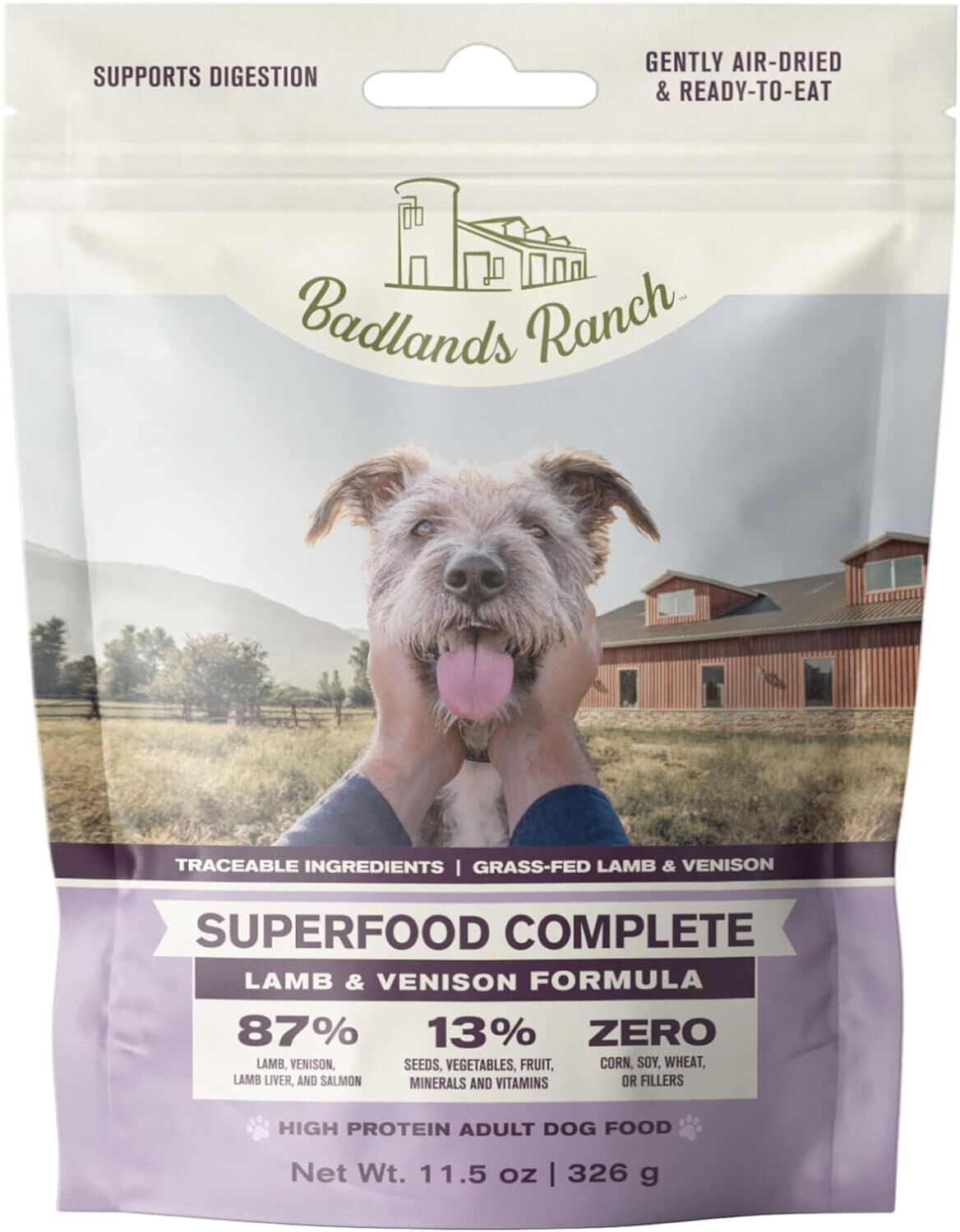 Superfood Complete Grain-Free Air-Dried Dog Food in Lamb & Venison