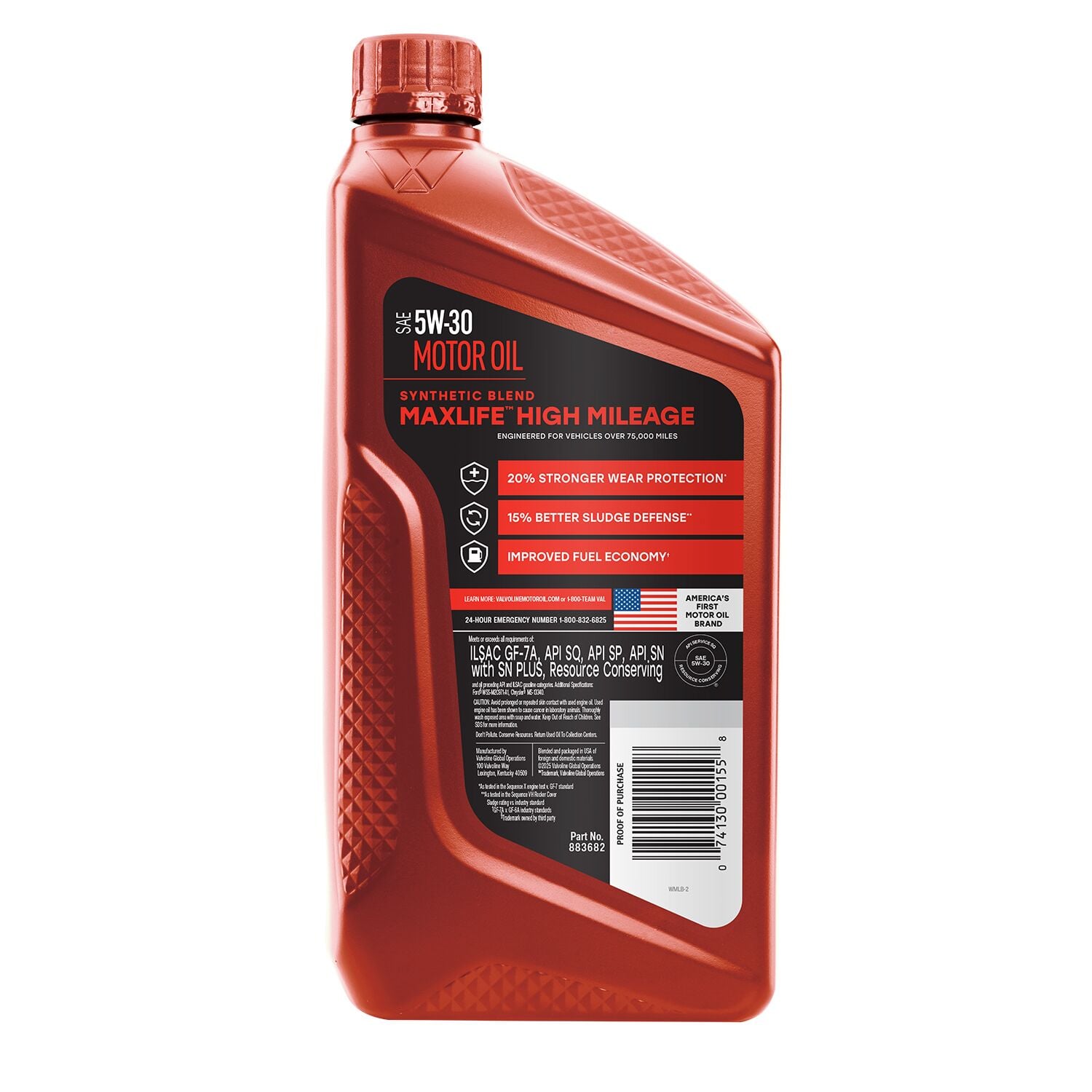 5W-30 MaxLife High Mileage Synthetic Blend Motor Oil