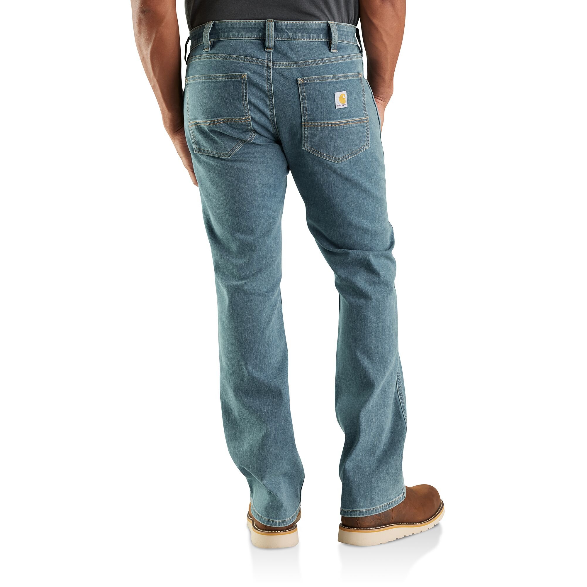 Men's Rugged Flex Slim Fit Low-Rise Boocut Jeans in Fender