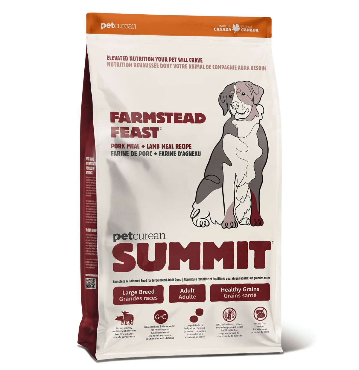 Petcurean SUMMIT Farmstead Feast Pork & Lamb Large Breed Dry Dog