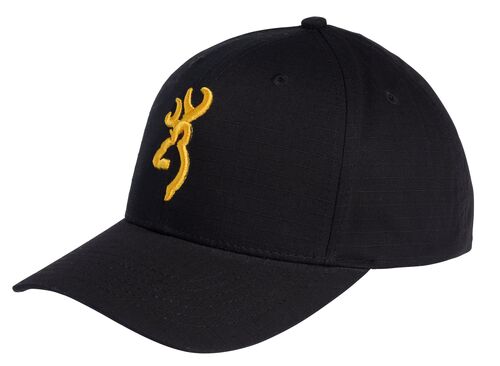 Men's Ripstock Cap in Black/Gold