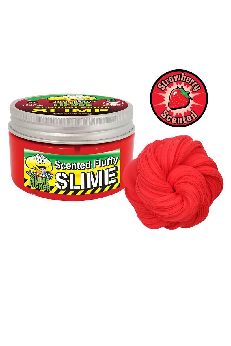 License 2 Play Toxic Waste Slime Licker Scented Fluffy Slime Jar