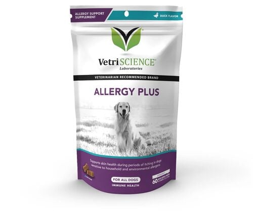 Allergy Plus Immune Supplement for Dogs in Duck Flavor - 60-Count