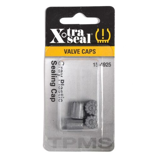 Gray TPMS Plastic Valve Cap with GrommetSeal