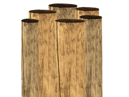 8' Round Wood Post