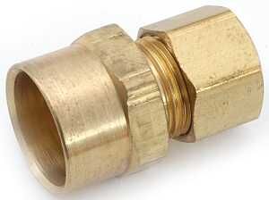 Brass Compression Adapter 5/8" OD x 3/8" SWT