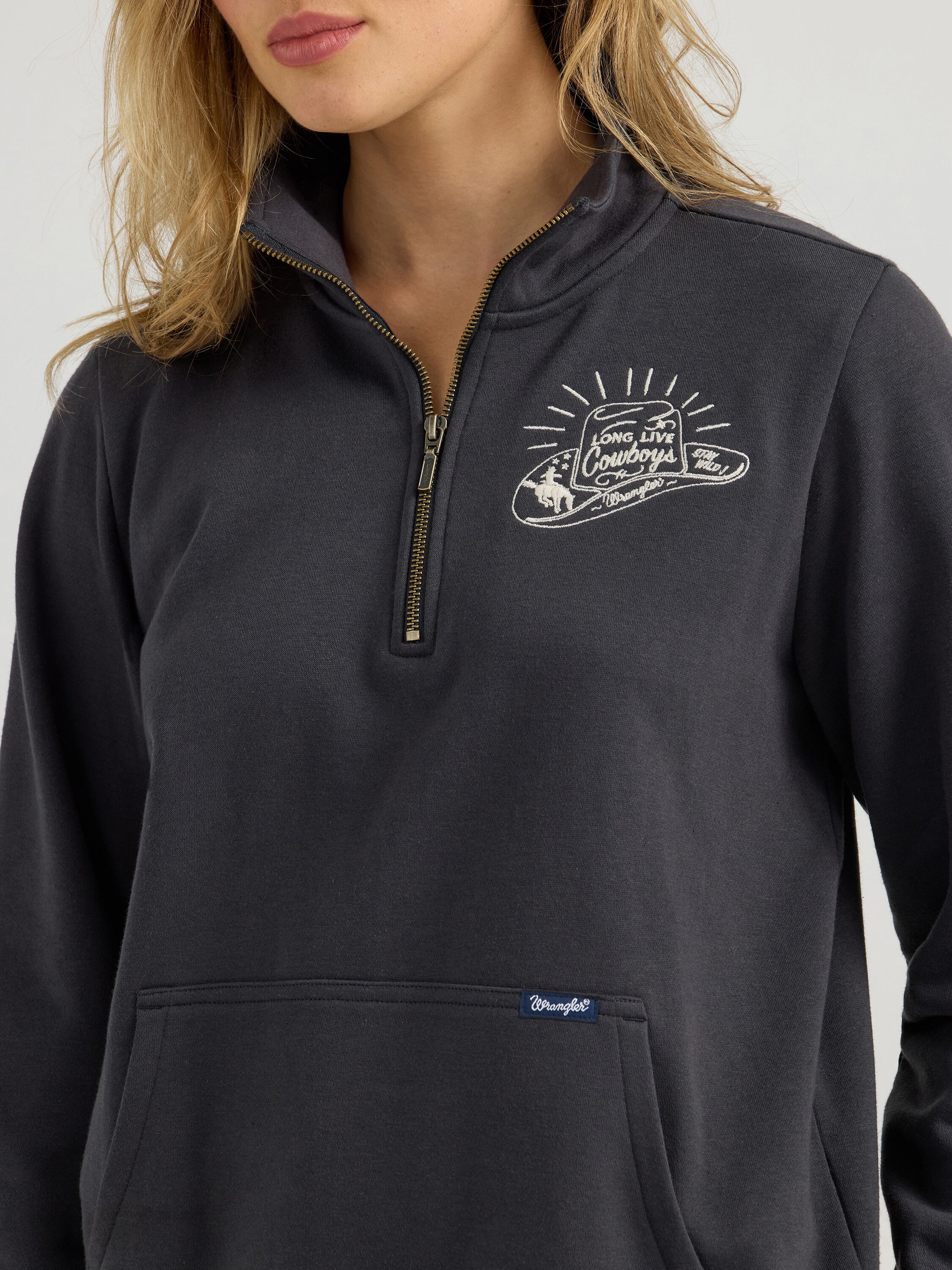 Women's Long Live Cowboys Quarter Zip Pullover