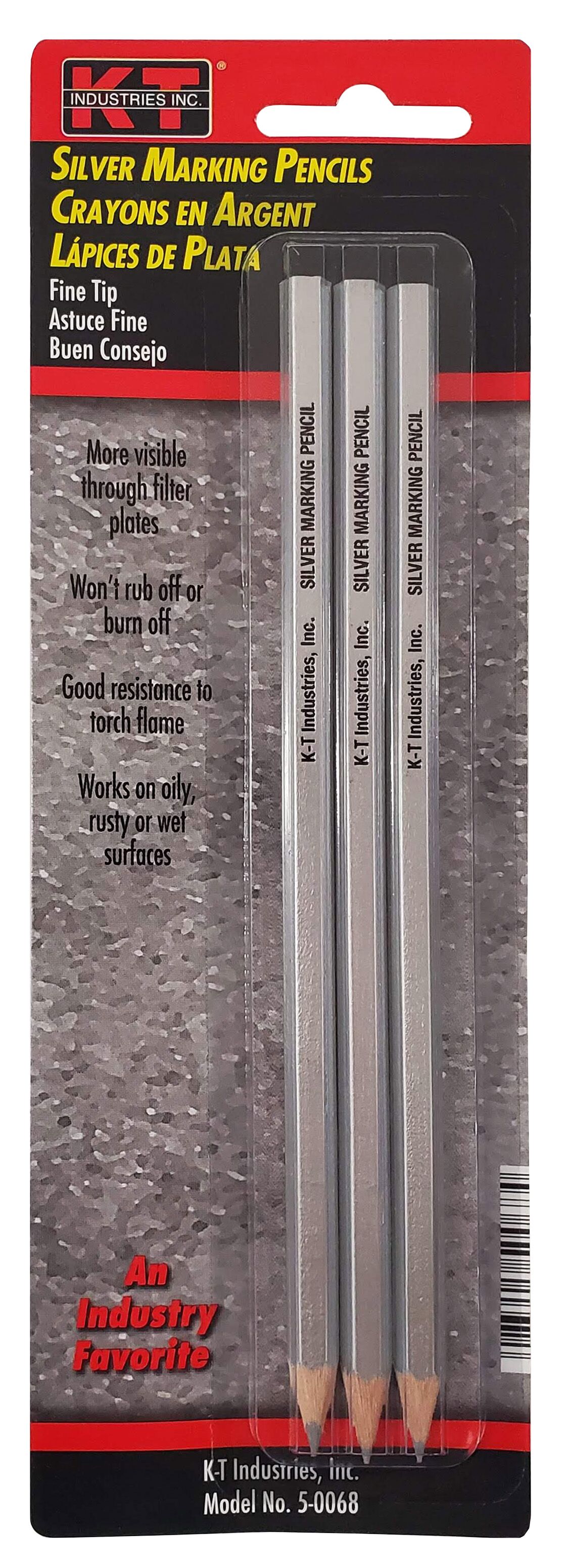 Ｋ―ＫＵＮ K T Industries Silver Thin Line Marking Pencil 3 Pack