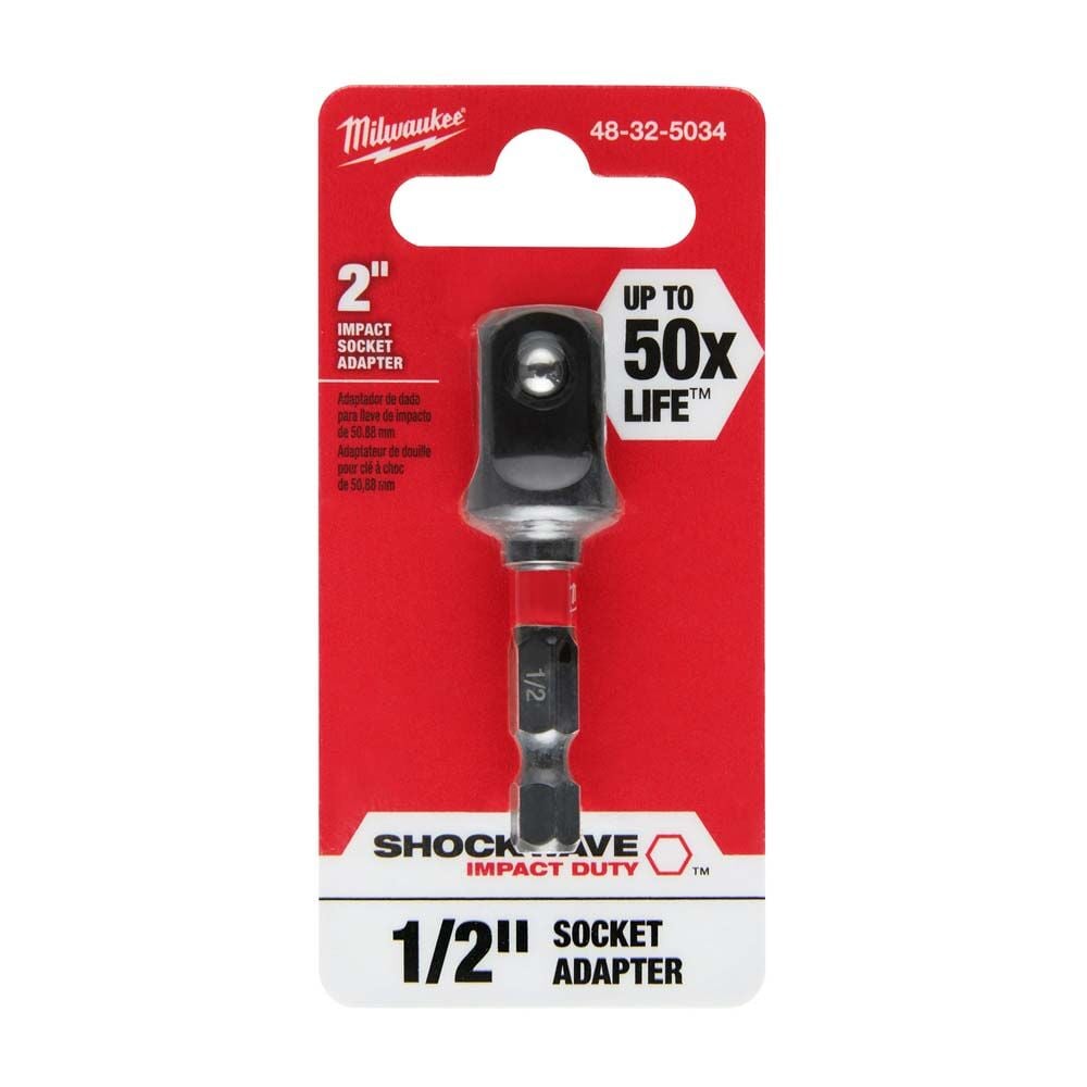 Shockwave 1/4" Hex Shank to Square Socket Adapter