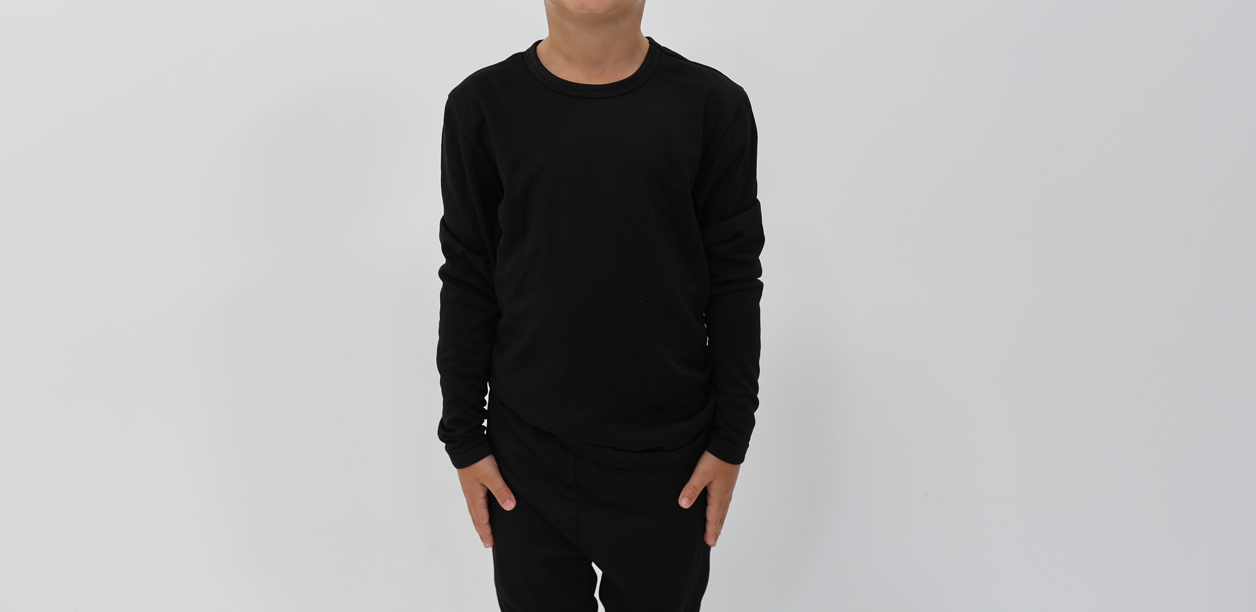 Youth Baselayer Set in Black